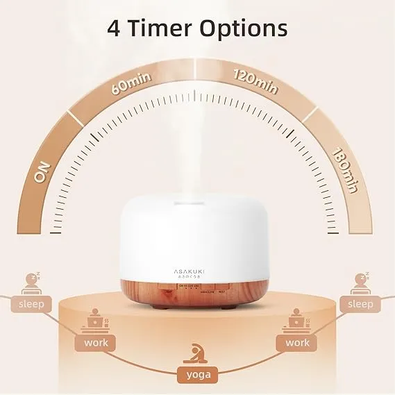 air humidifier for home, asakuki diffuser, ultrasonic oil vaporiser