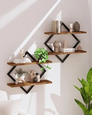 floating wall shelves, 2-tier wall shelves