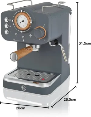 Espresso Coffee Machine Swan Nordic Slate Grey