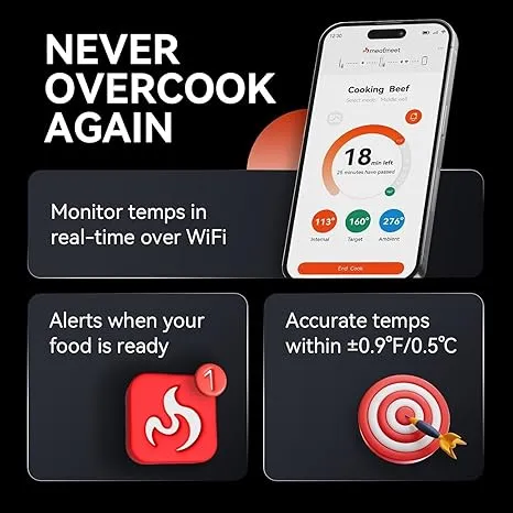 air fryer cooking probe, waterproof meat probe