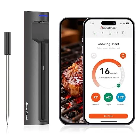 wireless meat thermometer, bluetooth meat thermometer