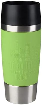 Tefal Travel Mug 0.36 Litre Travel Mug, Lime Silver, Stainless Steel/Plastic, K3083114