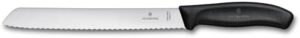 Victorinox Swiss Classic Wavy Edge Blade Bread Knife, Black, 6.8633.21B