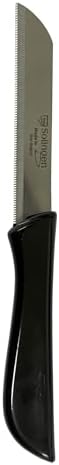 SOLINGEN Stainless Steel Kitchen Knife - Ultra Sharp Serrated Blade Knife for Vegetables & Fruits, Solid Handle, Easy to Grip, Gift for Cooking Lovers & Chefs | (Black, 1 Piece)