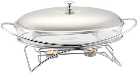 Cuisine Art Alore Stainless Steel Oval Food Warmer - 1.5-Liter Capacity - Compact and Stylish Food Warming Solution