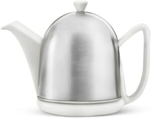 Bredemeijer 3510W Teapot Manto 1,0L, satin finish, spring white, Stainless Steel, 1 L, 17.2 cm*14.1 cm*23.7 cm