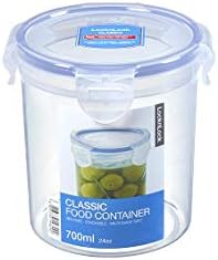 Locknlock Hpl932D Food Container, Clear/Blue, 700 Ml, Round, Plastic