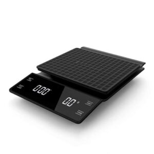 KASTWAVE Digital Coffee Scale with Timer, with Auto Timing, 3kg/0.1g High Precision Small Espresso Kitchen Scale, Rechargeable Mini Pour Over Coffee Bean Scale(Batteries Included)