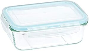 Taliona TL2213348 Borosilicate Glass Boro Pro Rectangular Food Container, Blue, 1180 ml