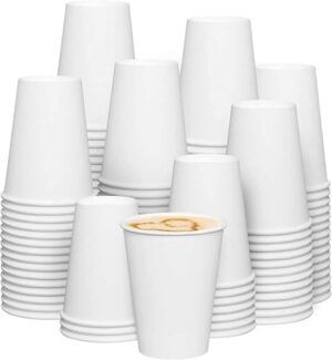 Khaleej Pack Disposable white Premium Paper Cups, 8oz – 50 Pack, Heat‑Resistant & Eco‑Friendly Coffee, Tea, Kahwa Cups