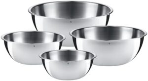 WMF - Kitchenware WMF Stainless Steel Kitchen Bowls. 4PC set. Dishwasher-safe. Kitchen Gourmet.