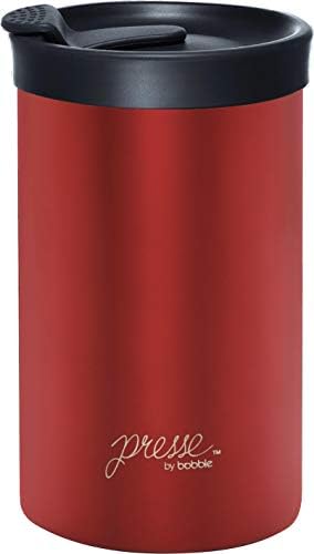 Bobble PRESSE French Coffee Press And Insulated Stainless Steel Travel Tumbler for On-The-Go Brewing - 13 oz