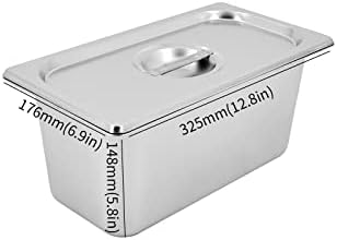 3 Pan Bain Marie Commercial Food Warmer Stainless Steel Food Warmer Buffet Server for Parties, Catering and Restaurants,Temperature Control 30-80°C 1500W