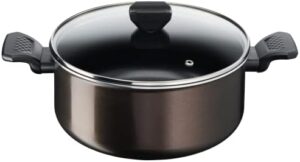 TEFAL Cooking Pot with Lid | G6 Easy Cook & Clean 24cm Casserole | 4.5 L | Non-Stick | Black | Aluminium | 2 Years Warranty | B5544602