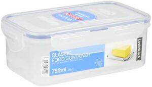 LocknLock Easy Essentials Food Storage lids/Airtight containers, BPA Free, Butter-25 oz, Clear