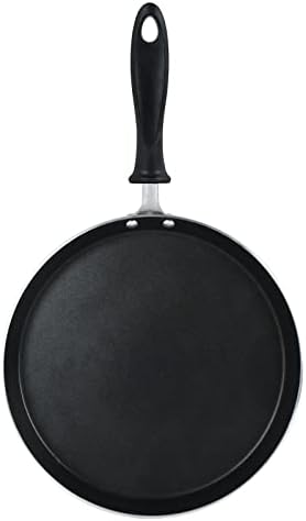 Prestige Omni Tawa Curved Edge Pan, 27 cm, Black