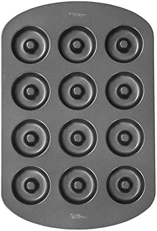 Wilton 2105-0614 12 Individual Mini Doughnut Pan, Black, Wt-2105-0614