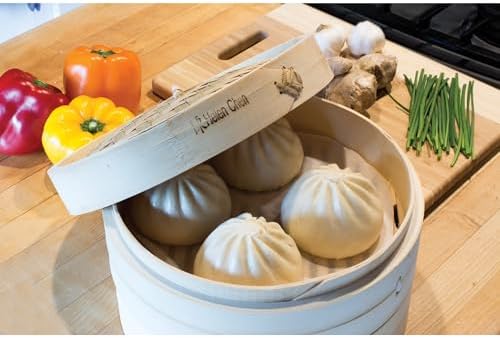 Helen’s Asian Kitchen Bamboo Food Steamer with Lid, 6-Inch