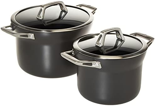 Zwilling Motion 5pc Cookware set Anodized Aluminium PFOA-free nonstick coating Stay cool handles Oven safe. 2 pots, sauce & Frying Pan, braiser + 4 lids