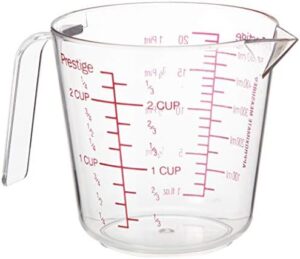 Prestige Plastic 500 ML Measuring Jug|Dishwasher Safe|Durable- Clear