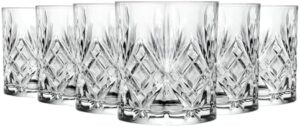 RCR 25935020006 Melodia Crystal Short Whisky Water Tumblers Glasses, 230 ml, Set Of 6-Clear