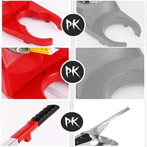 Beauenty Ice Crusher, Electric Snow Cone Machine, Stainless Steel Double Slot Double Knife & Double Coverdesign, for Commercial Snow Flake Ice Milk Shop Household High-Power Ice Beater Mixer (Red)