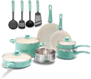 GreenLife Ceramic Non-Stick Cookware Set 15pc