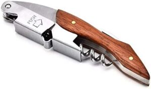 YumLock Wine Opener - Professional Corkscrews for Wine Bottles w/ Foil Cutter and Cap Remover - Manual Wine Key for Servers, Waiters, Bartenders and Home Use - Classic Rosewood