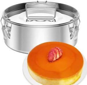 Terrifi Flanera Stainless Steel Flan Mold 60 Oz, Compatible With Instant Pot 6Qt And 8Qt, Mexican Design Maker Lid, Pan Moldes Para Flan, Durable Flaneras