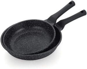 Prestige Essentials Granite Non Stick Set Combo | 24cm + 28CM Fry Pan Set | Induction Cookware Set 2 Pieces | Black - PR80995