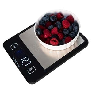 Kitchen Digital Food Scale - Measures 4 different units - Easy to Use - Measure Food weight - Cooking recipe- Healthy Diet – Battery included – Light weight - Easy to Carry and store