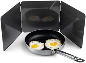 Fox Run Non-Stick 3 Sided Splatter Guard For Stove Top And Frying Pan, 9 X 10.25 Inches, Gray Steel