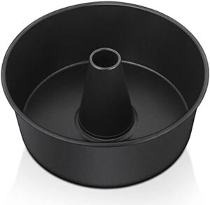 E-far Angel Food Cake Pan, 10-Inch Non-stick Tube Pan for Baking Pound Chiffon Cake, One-piece Design, Easy Release & Clean