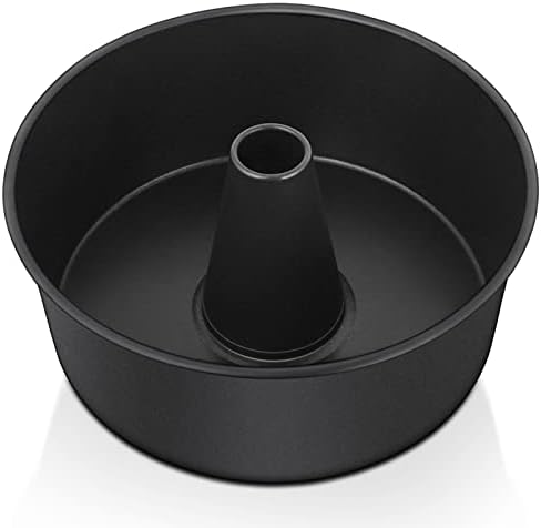 E-far Angel Food Cake Pan, 10-Inch Non-stick Tube Pan for Baking Pound Chiffon Cake, One-piece Design, Easy Release & Clean