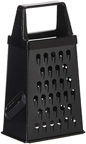 Prestige Stainless Steel Mini Box Grater|Sturdy and durable|Soft grip handle|Dishwasher Safe-Black