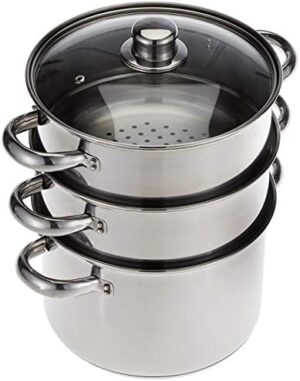 KitchenCraft Stainless Steel Three Tier 22cm Steamer