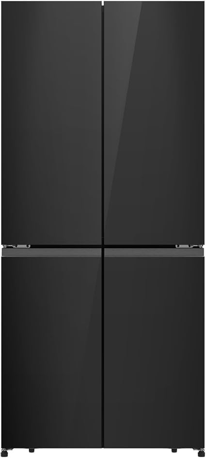 Hisense RQ5G470SBB3 - Cross Door American 457L Freezer Fridge, My Fresh Choice, Dual-Tech Cooling, Bottom Cooling System, Black Glass, 1 Year Full & 5 Years Compressor Warranty
