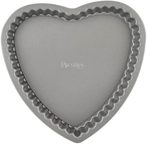 Prestige Loose Base Heart Shape Baking Pan | Non-Stick Heart Shaped Baking Pan | Grey - PR13221