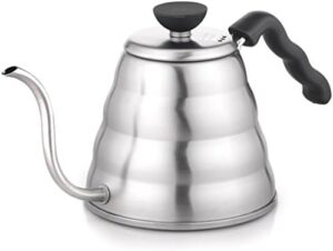 Hario Buono V60 Coffee Drip Kettle, Stovetop Stainless Steel Gooseneck Kettle for Pour Over Coffee, Precision Pouring - 1.2L