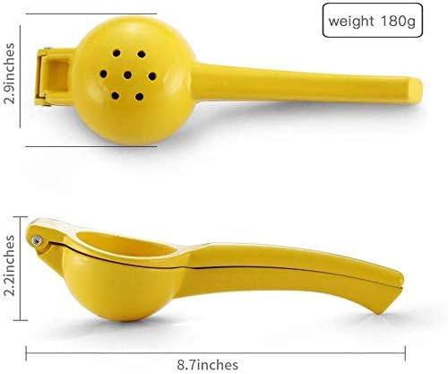 Y-me Manual Juicer Citrus Lemon Squeezer,Fruit Juicer Lime Press Metal,Professional Hand Juicer Kitchen Tool(yellow)