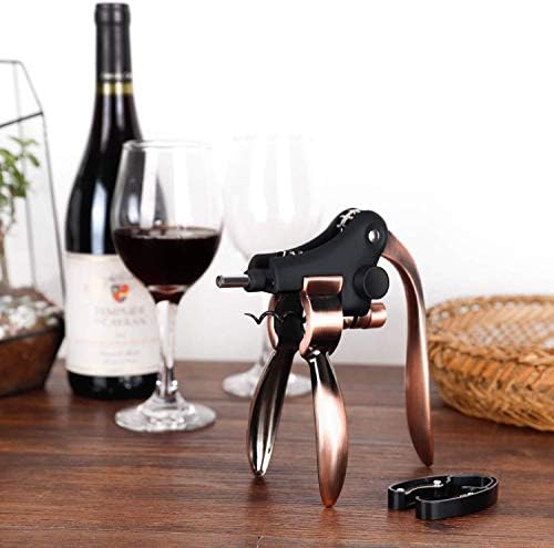 Wine Opener Set,Rabbit Red Wine Corkscrew Bottle Opener Accessories Manual Wine Remover Screwpull Tool Kit Stopper with Foil Cutter, Corkscrew Spiral and Gift Box