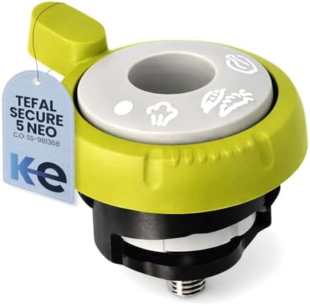 Anakel Home Replacement Pressure Regulator Valve SS-981368 Compatible with Tefal Secure 5 Neo Express Pot, with Pot and Fireplace Included, Lime Green and Grey