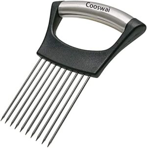 Cooswai Stainless Onion-Holder Slicing-Kitchen Assistant-Vegetable ¨C Upgrade Chopper Slicing Tool, Food Slicing Assistant 1PC