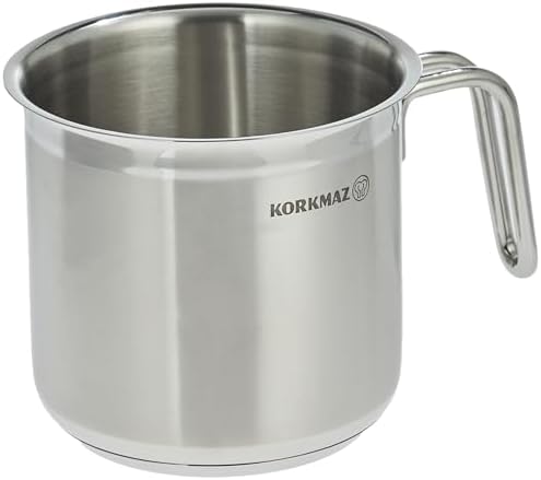 Korkmaz Alfa Grande 14 Pieces Stainless Steel Cookware Set, Induction Base Cookware Pots and Pans Set