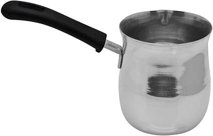 RAJ STEEL COFFEE WARMER HEAVY, 450 ML , SILVER, CWH002, Arabic, Morroccon, Greek Pot, Warmer for Butter, Chocolate and Milk, Stovetop Tea Pot