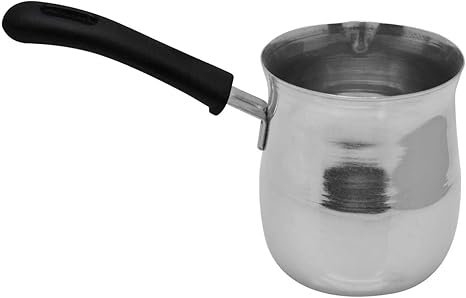 RAJ STEEL COFFEE WARMER HEAVY, 450 ML , SILVER, CWH002, Arabic, Morroccon, Greek Pot, Warmer for Butter, Chocolate and Milk, Stovetop Tea Pot