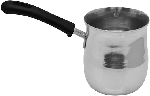 RAJ STEEL COFFEE WARMER HEAVY, 450 ML , SILVER, CWH002, Arabic, Morroccon, Greek Pot, Warmer for Butter, Chocolate and Milk, Stovetop Tea Pot