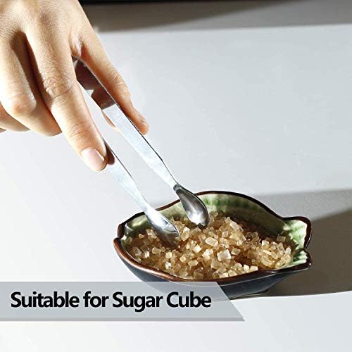 Sugar Tongs Set Of 6, Tongs For Cooking Stainless Steel Kids Tongs Food Grade Premium Stainless Steel Ice Tongs For Coffee, Tea, Sugar, Ice Cube, Appetizer, Mini Serving, Kitchen Serving