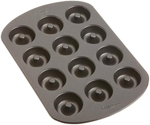 Wilton 2105-0614 12 Individual Mini Doughnut Pan, Black, Wt-2105-0614