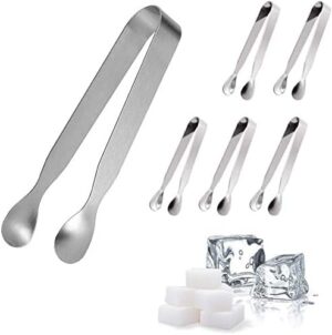 Sugar Tongs Set Of 6, Tongs For Cooking Stainless Steel Kids Tongs Food Grade Premium Stainless Steel Ice Tongs For Coffee, Tea, Sugar, Ice Cube, Appetizer, Mini Serving, Kitchen Serving